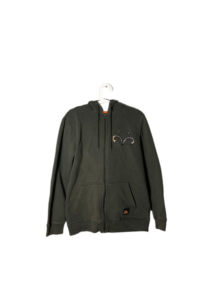 Real tree zip up sweater